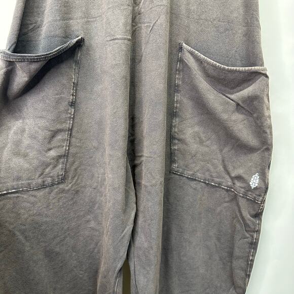 FP Movement Hot Shot Dark Gray Baggy Relaxed Jumpsuit Womens Large Relaxed Boho - Picture 8 of 12